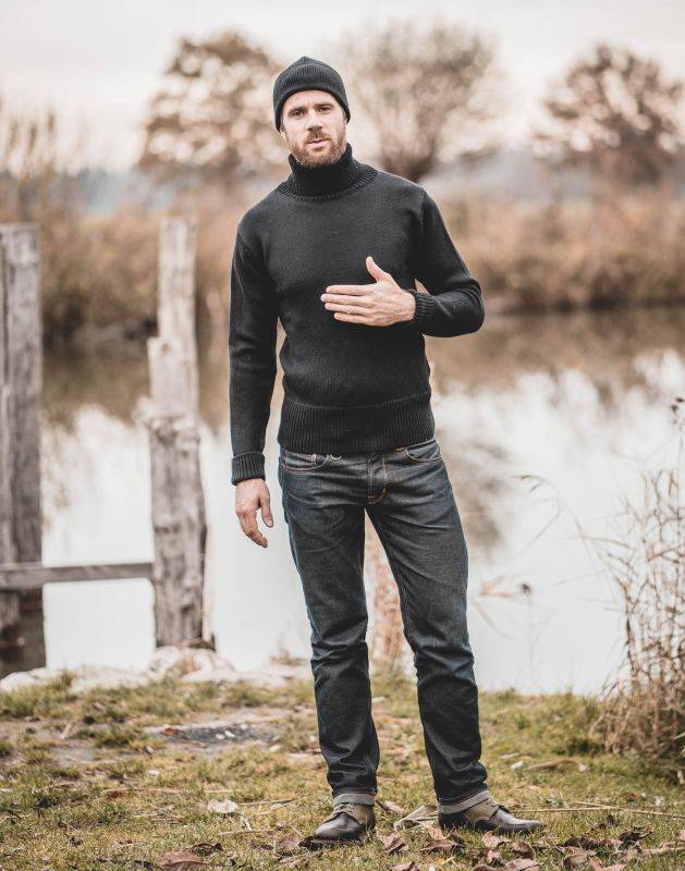 Pike Brothers 1923 Turtle Neck black Nur noch ein Tag übrig