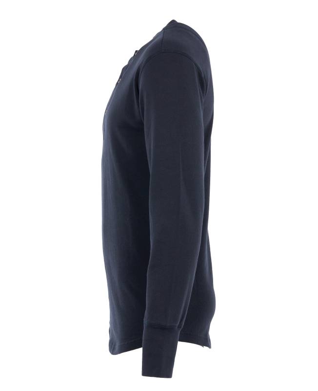 Pike Brothers 1927 Henley Shirt long sleeve Mojave blue Exklusivangebot