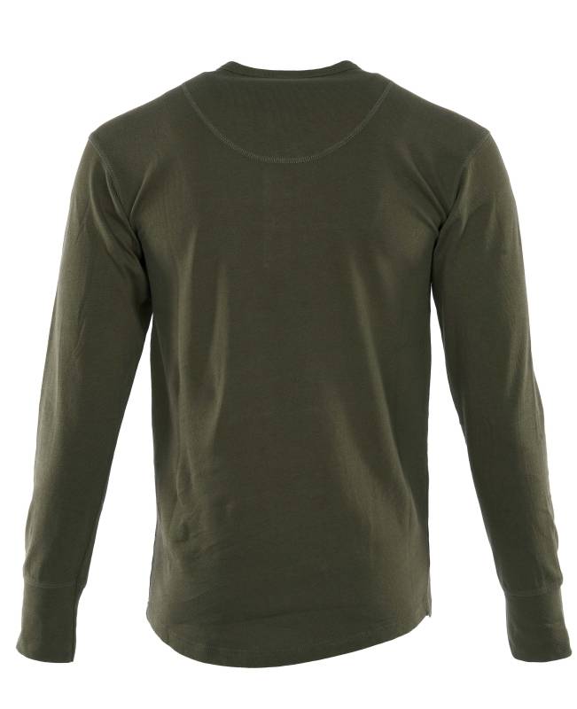 Pike Brothers 1927 Henley Shirt long sleeve Mojave green Saisonschlussverkauf