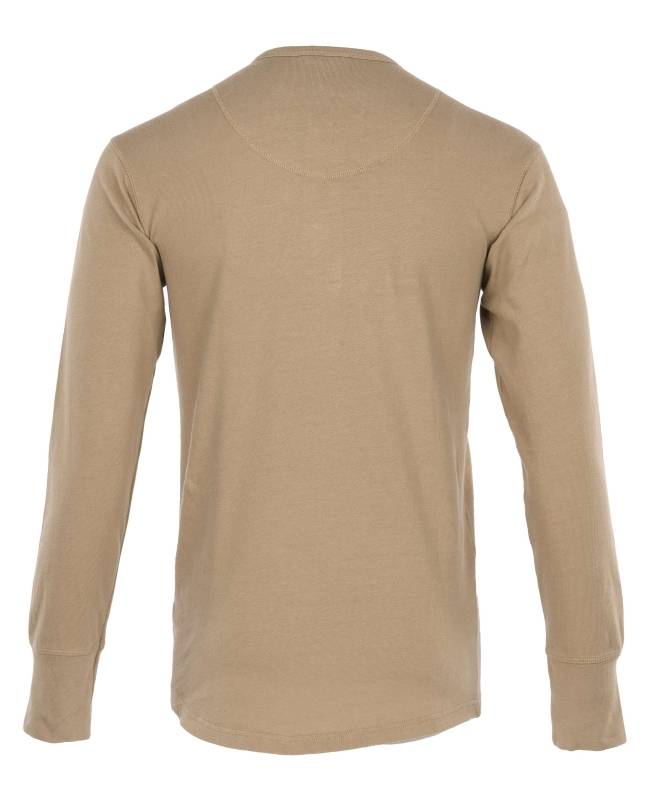Pike Brothers 1927 Henley Shirt long sleeve Mojave beige Osterangebot