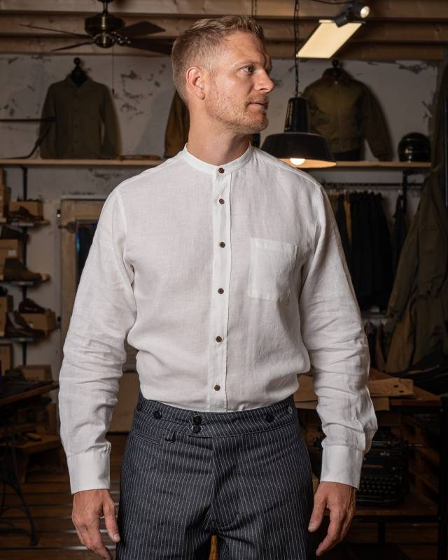 Pike Brothers 1923 Buccanoy Shirt linen ecru Räumungsverkauf
