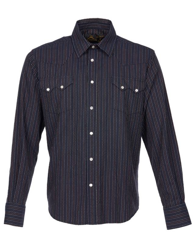 Pike Brothers 1963 Saw Tooth Shirt Navajo blue Vierteljährliche Förderung