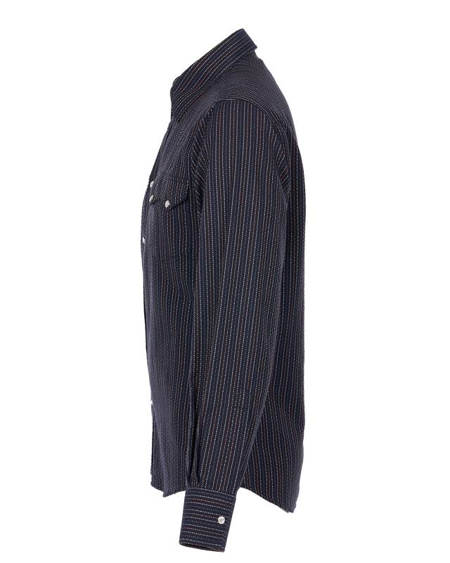 Pike Brothers 1963 Saw Tooth Shirt Navajo blue Vierteljährliche Förderung