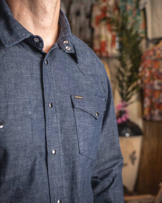 Pike Brothers 1952 Rider Shirt Japanese 9oz indigo Super Rabatt
