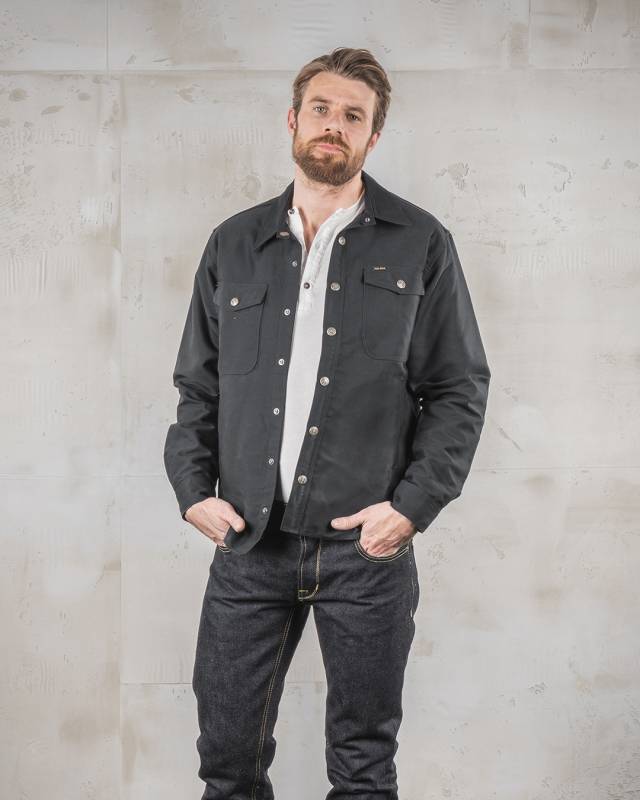 Pike Brothers 1967 CPO Shirt waxed navy Kostenloser Versand