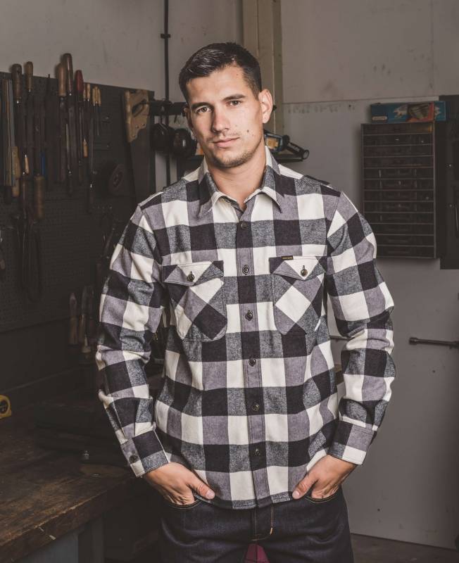 Pike Brothers 1943 CPO Shirt Buffalo white flannel Online Shopping