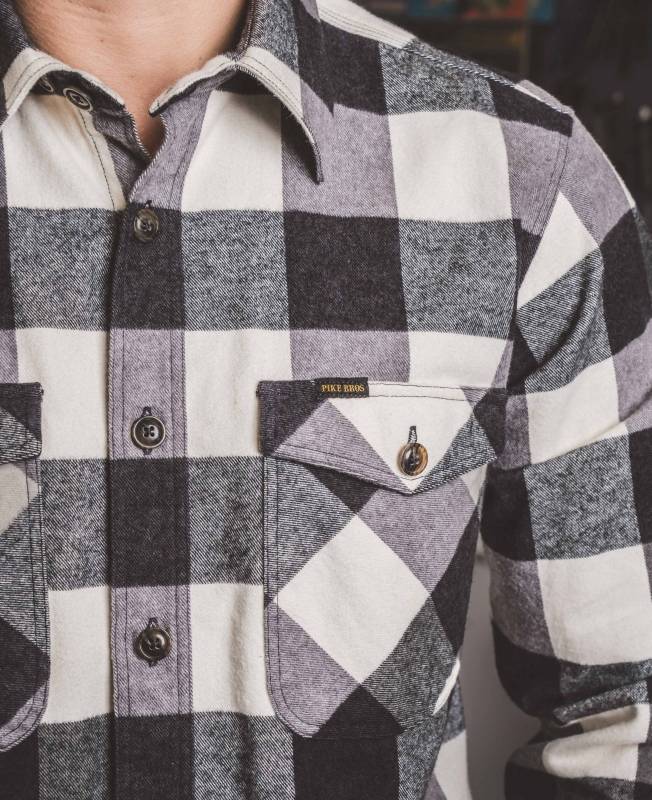 Pike Brothers 1943 CPO Shirt Buffalo white flannel Online Shopping
