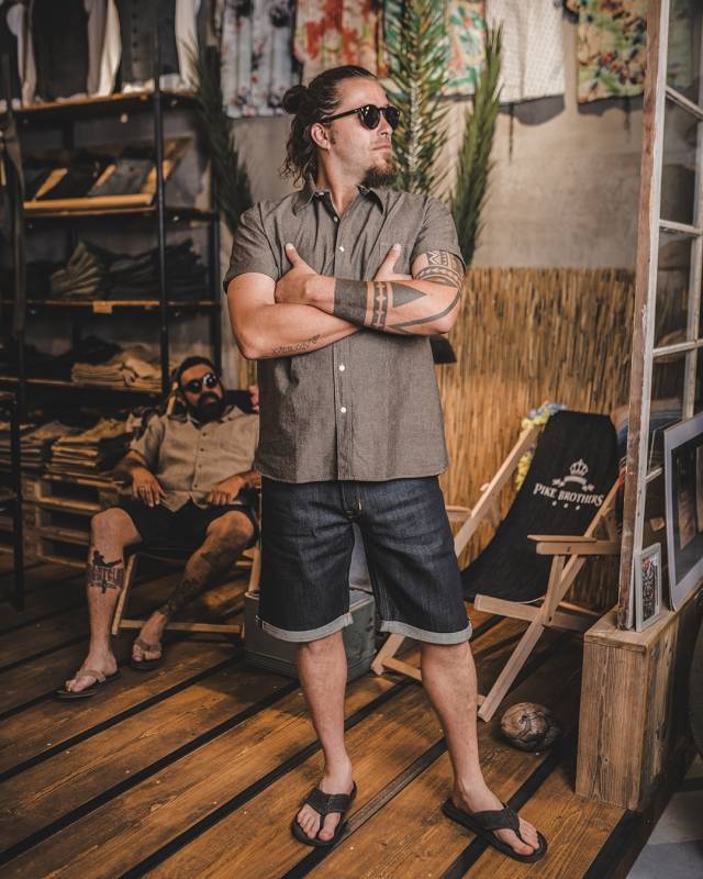 Pike Brothers 1937 Roamer Shirt Short sleeve charcoal grey Bis zu 50% Rabatt