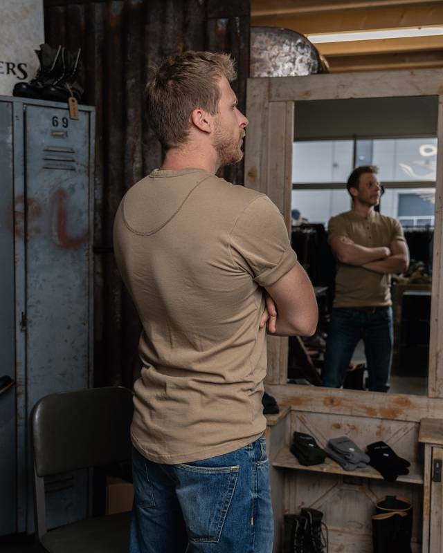 Pike Brothers 1927 Henley Shirt short sleeve Mojave beige Discount Store für neue Produkte