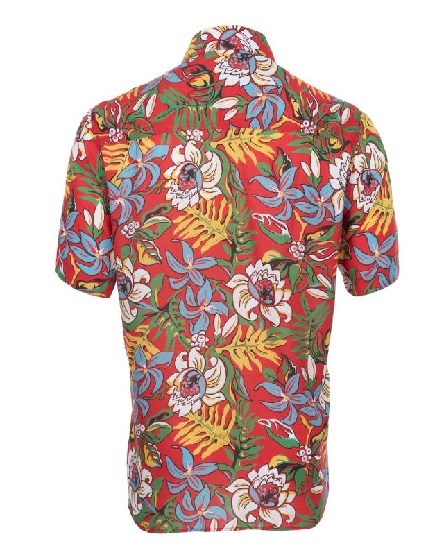 Pike Brothers 1937 Roamer Shirt short sleeve Naupaka red Im Verkauf