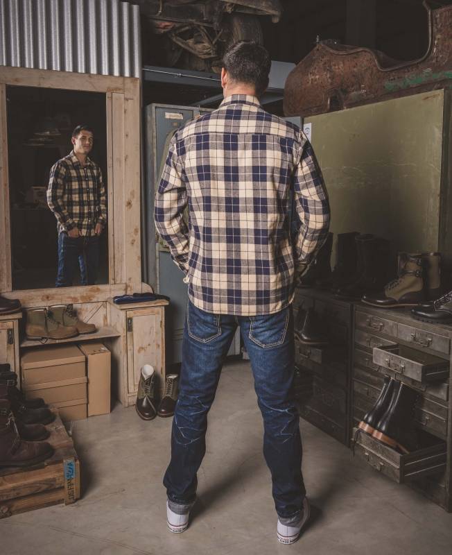 Pike Brothers 1937 Roamer Shirt blue flannel Online