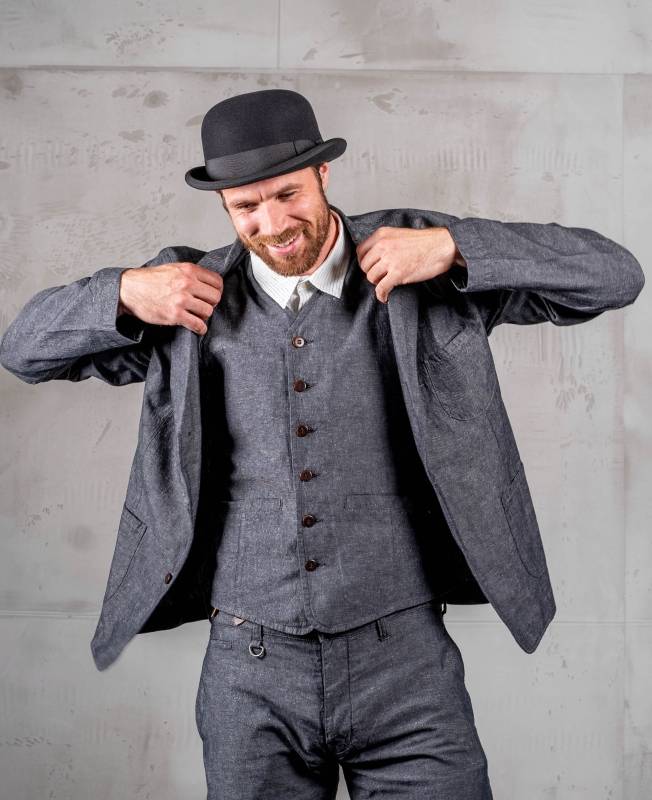 Pike Brothers 1921 Bowler Hat grey Valentinstagsangebot