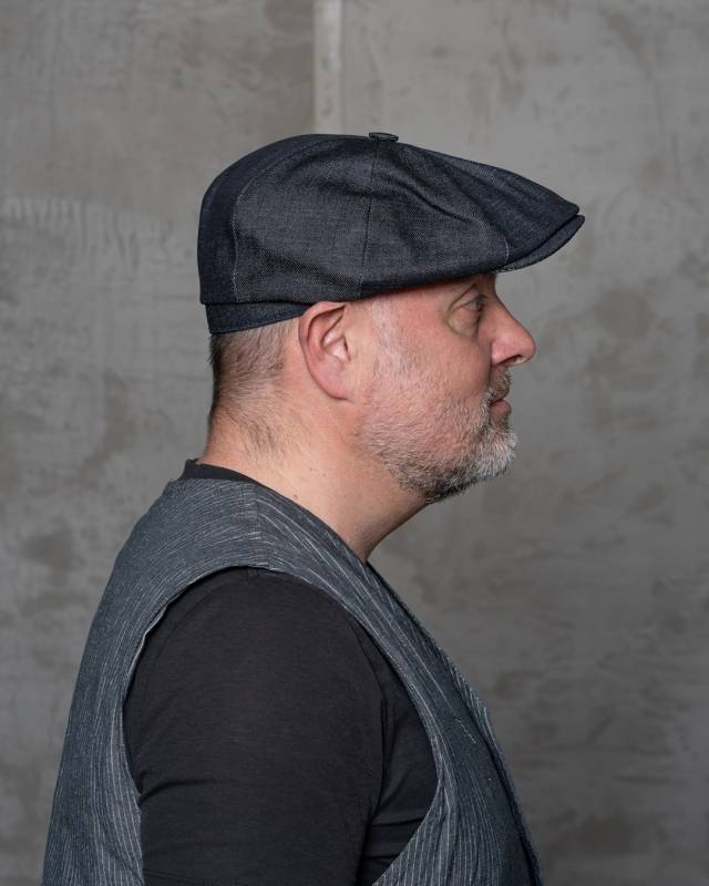 Pike Brothers 1928 Newsboy Cap 15oz indigo Große Rabatte