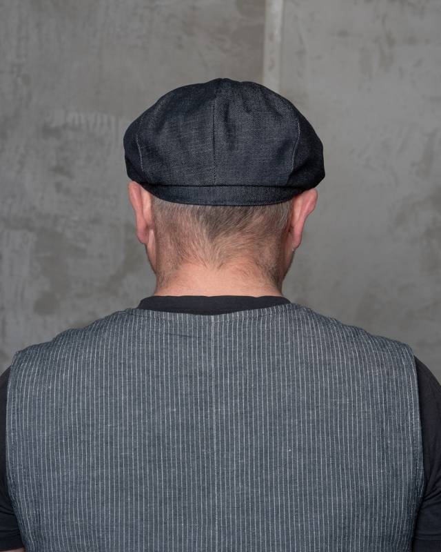 Pike Brothers 1928 Newsboy Cap 15oz indigo Große Rabatte