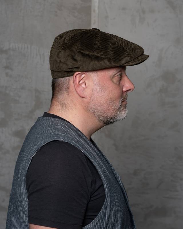 Pike Brothers 1928 Newsboy Cap olive cord Saisonale Angebote