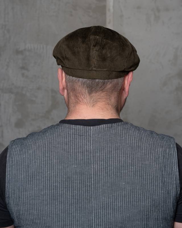 Pike Brothers 1928 Newsboy Cap olive cord Saisonale Angebote
