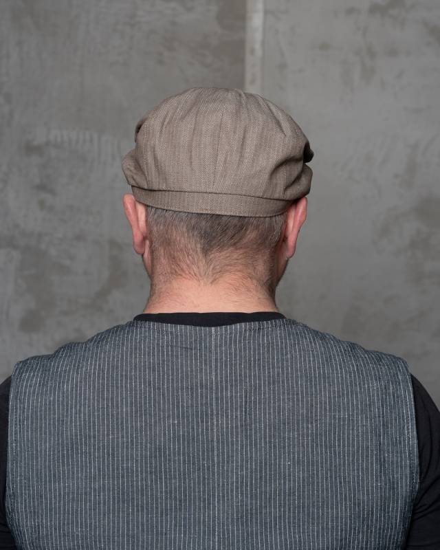 Pike Brothers 1928 Newsboy Cap HBT brown Räumungsverkauf