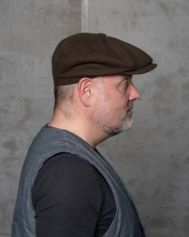 Pike Brothers 1928 Newsboy Cap Moleskin soil brown Nur noch ein Tag übrig