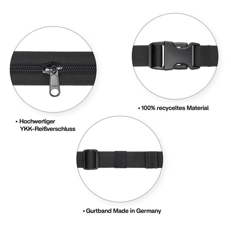 PP Berlin Bauchtasche schmal, Ripstop Stoff, Damen Herren Unisex Nur noch ein Tag übrig