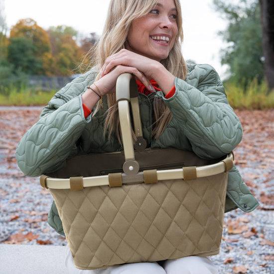 Reisenthel carrybag frame rhombus olive (Einkaufskorb,olive) Große Rabatte