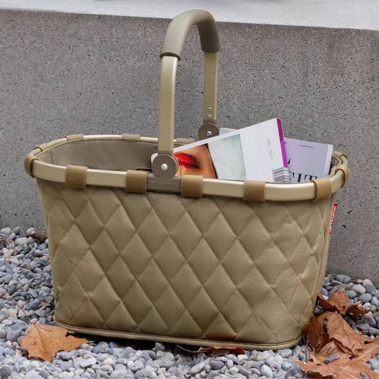 Reisenthel carrybag frame rhombus olive (Einkaufskorb,olive) Große Rabatte