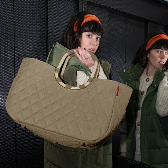 Reisenthel loopshopper L frame rhombus olive (Einkaufstasche,olive) Kauf eins, bekomm eins gratis