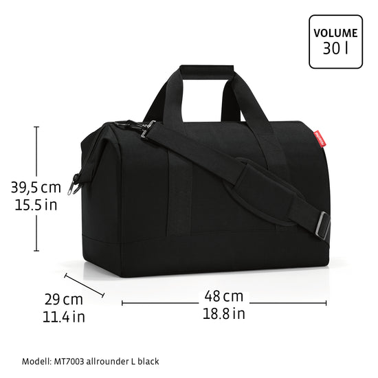 Reisenthel allrounder L black (Große Reisetasche - 30 Liter Platz,schwarz) Meist gekauft