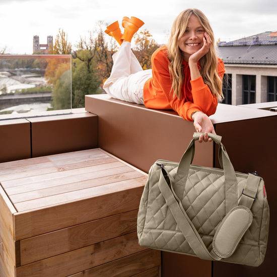 Reisenthel allrounder L rhombus olive (Große Reisetasche - 30 Liter Platz,olive) Sonderangebot