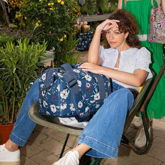 Reisenthel allrounder L garden blue (Große Reisetasche - 30 Liter Platz,blau) Große Rabatte