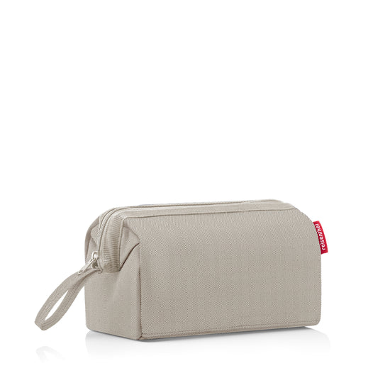 Reisenthel travelcosmetic herringbone sand (Kulturbeutel,hellbraun) Fabrik Onlineshop