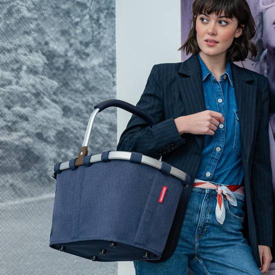 Reisenthel carrybag herringbone dark blue (Einkaufskorb,dunkelblau) Online Outlet