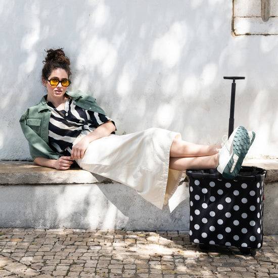 Reisenthel carrycruiser frame dots white (Einkaufstrolley,schwarz) Super Rabatt