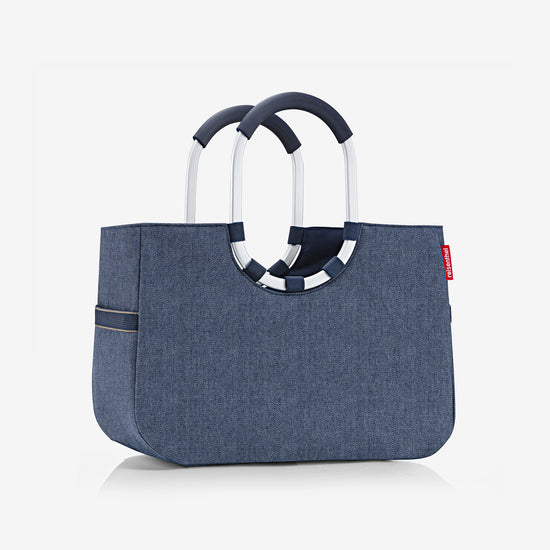 Reisenthel loopshopper L herringbone dark blue (Einkaufstasche,dunkelblau) Im Verkauf