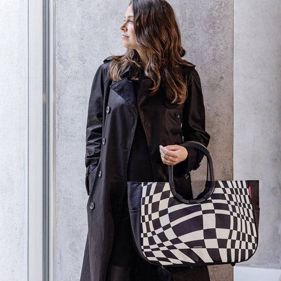 Reisenthel loopshopper L frame op-art (Einkaufstasche,schwarz) 50% Rabatt für begrenzte Zeit