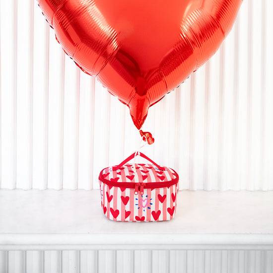 Reisenthel coolerbag S pocket hearts & stripes (Kühltasche,rot) Große Rabatte