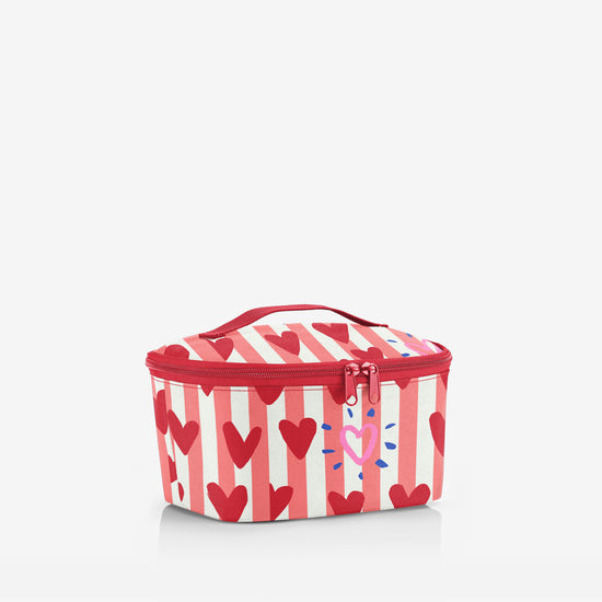 Reisenthel coolerbag S pocket hearts & stripes (Kühltasche,rot) Große Rabatte