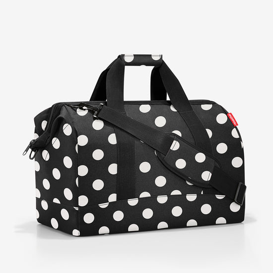 Reisenthel allrounder L dots white (Große Reisetasche - 30 Liter Platz,schwarz) Nur noch ein Tag übrig