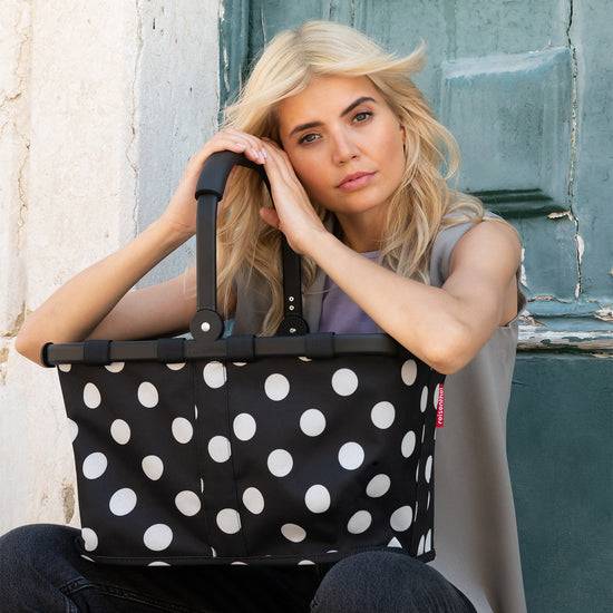 Reisenthel carrybag frame dots white (Einkaufskorb,schwarz) Kostenlose Rückgabe