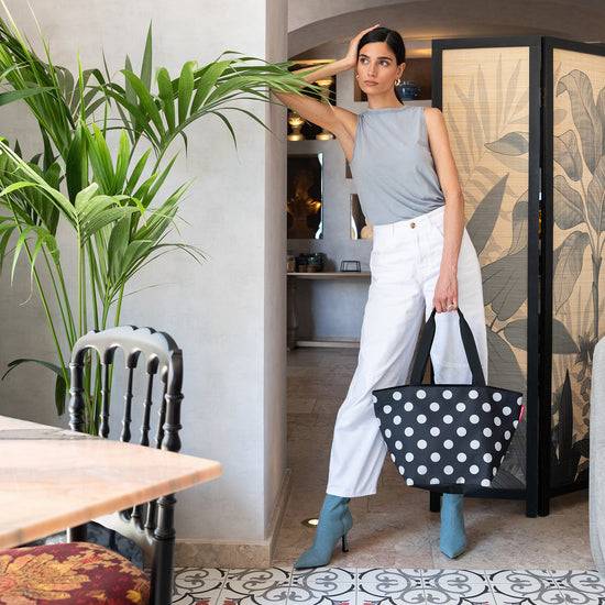 Reisenthel shopper M dots white (Handtasche,schwarz) Online