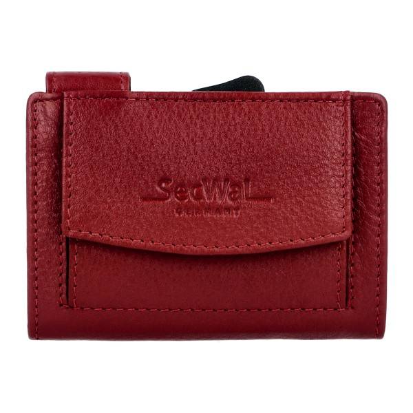 SecWal Kartenetui mit Münzfach Druckknopf Geldbörse aus Leder Wochenangebot